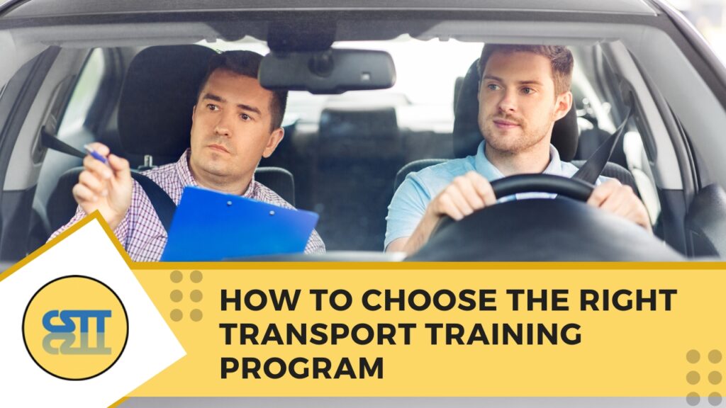 professional driver teaching a man for transport training