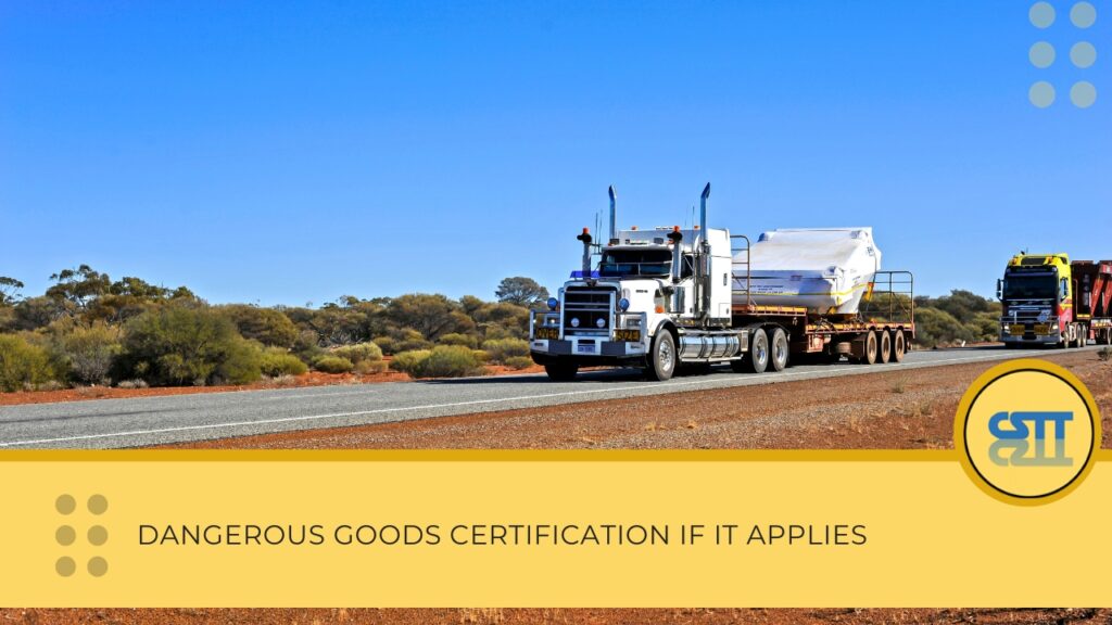 A white Prime Movers hauling a large, tarp-covered load on a flatbed trailer down a straight desert highway